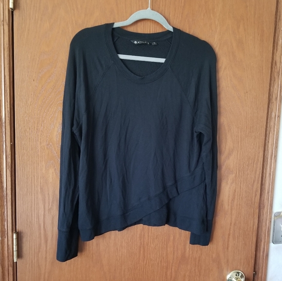 Athleta criss Cross Hem Pullover Sweater Top Size Large-Petite - Picture 2 of 9